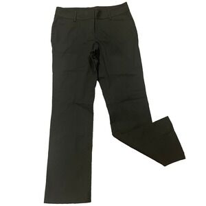 Express Stretch Dress Pants Women 7/8 Brown Mid Rise‎ Straight Leg Tailored Work